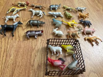 Set of Toy Animal Figures