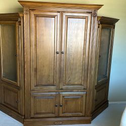 Wood Armoire / Display TV Unit  