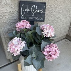 Potted Plant Hydrangea Artificial 