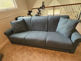 Modern Blue Sofa – Great Condition