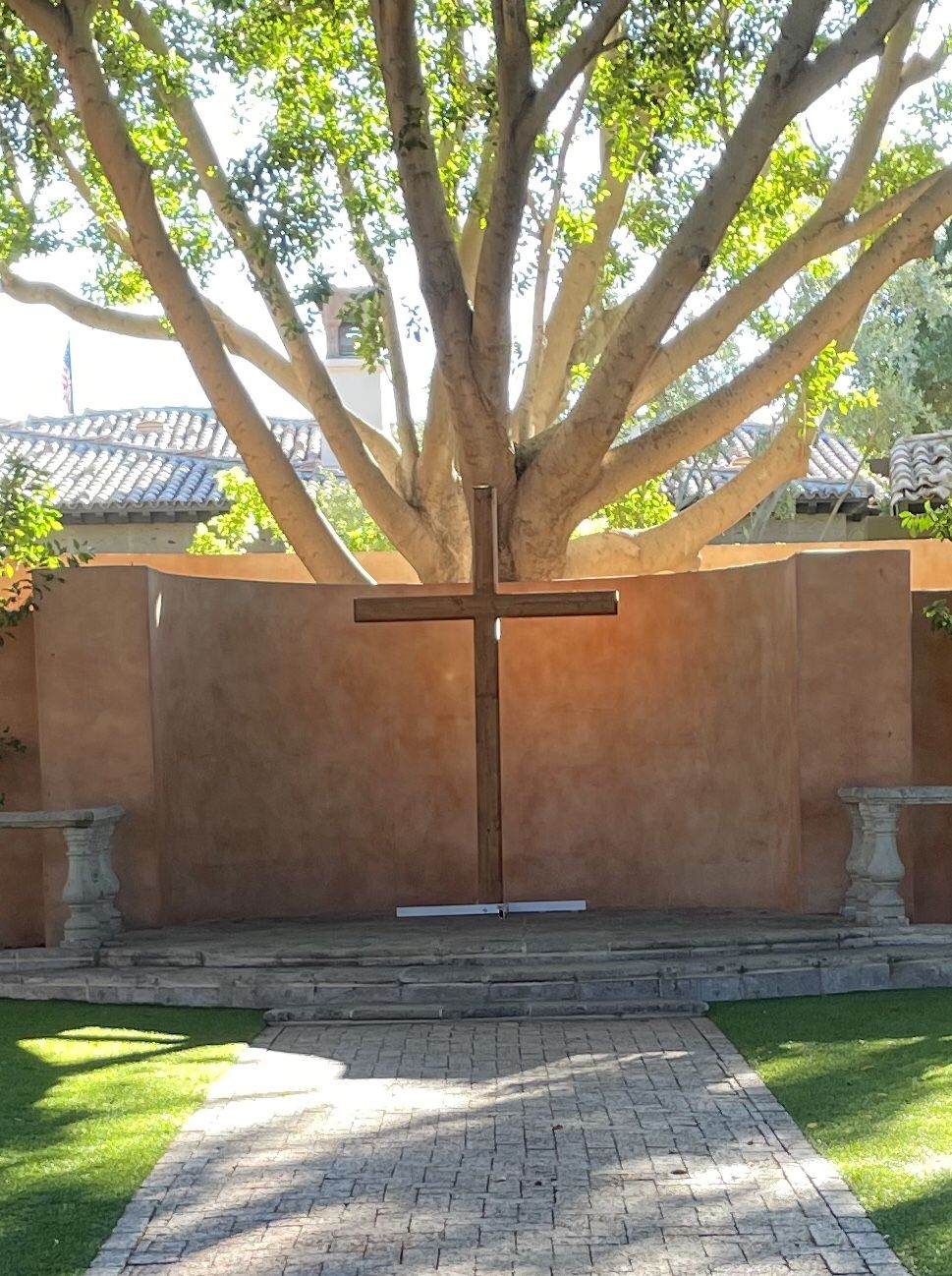 Large Wooden Cross Used Once For Wedding
