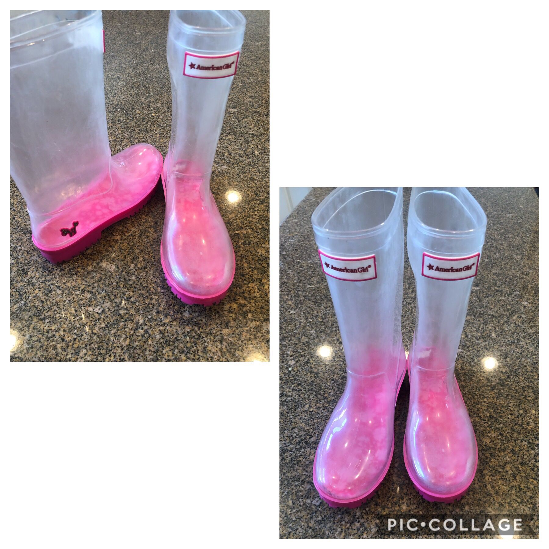American Girl rain boots size 2