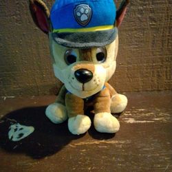 Paw Patrol Chase Gund 7" Inch Tall. Puppy Dog Stuffed Animal Plush