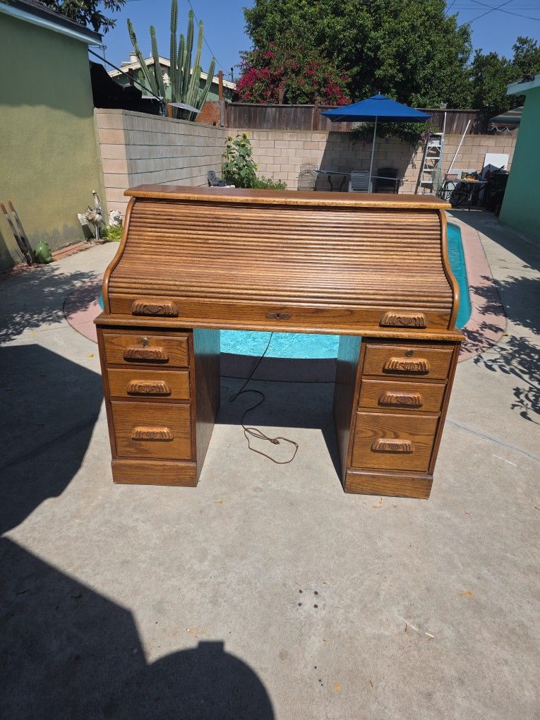 Vintage Roll Down Desk