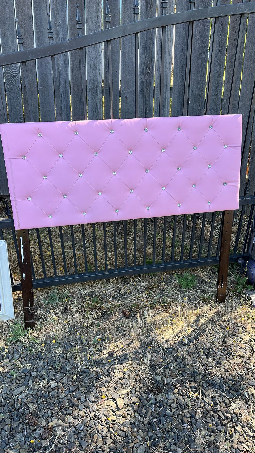 Pink Push Button Headboard / Full Size Bed