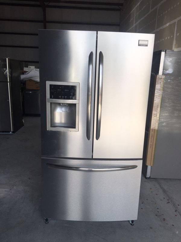 Used stainless steel 28 cu ft frigidaire French door refrigerator for