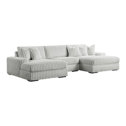 Sunday2 XL 3Pc Sectional — Huge Corduroy U-Shape, Roomy & Cozy