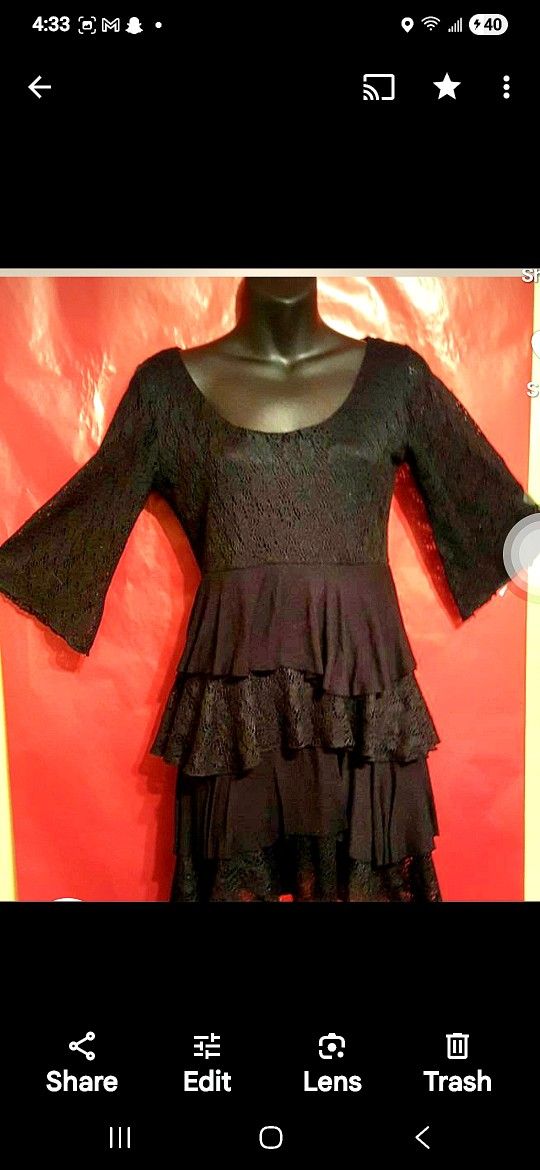 New Womens Black Dress Top