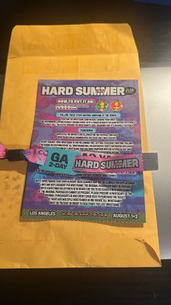 Hard Summer GA Wristband