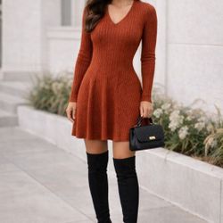 ✨ Terracotta Dress NEW with Tags – Size S (Fits M) 💃🔥