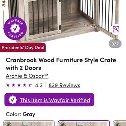Dog Crate Furniture