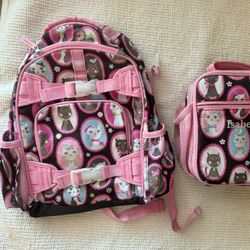 Pottery Barn Backpack And Lunch bag 