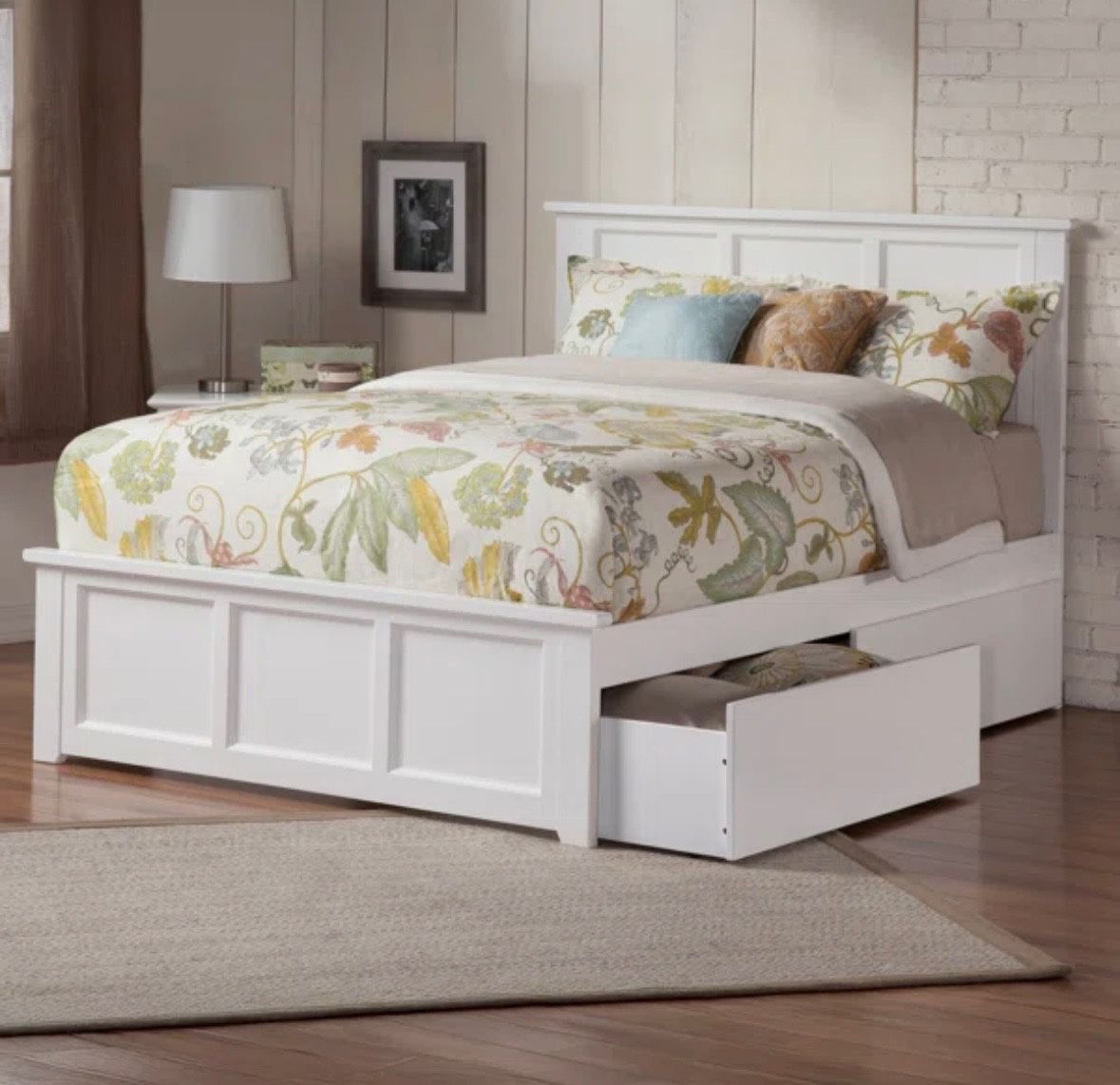 Amear Solid Wood Storage Platform Bed with Under Bed Drawers Lark Manor