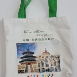 Tote Bag Canvas 1(contact info removed) 50th Anniversary Of China-Mexico Diplomatic Relations