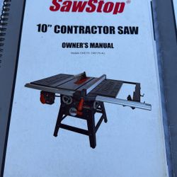 Sawstop table saw with built-in protection from cutting your finger