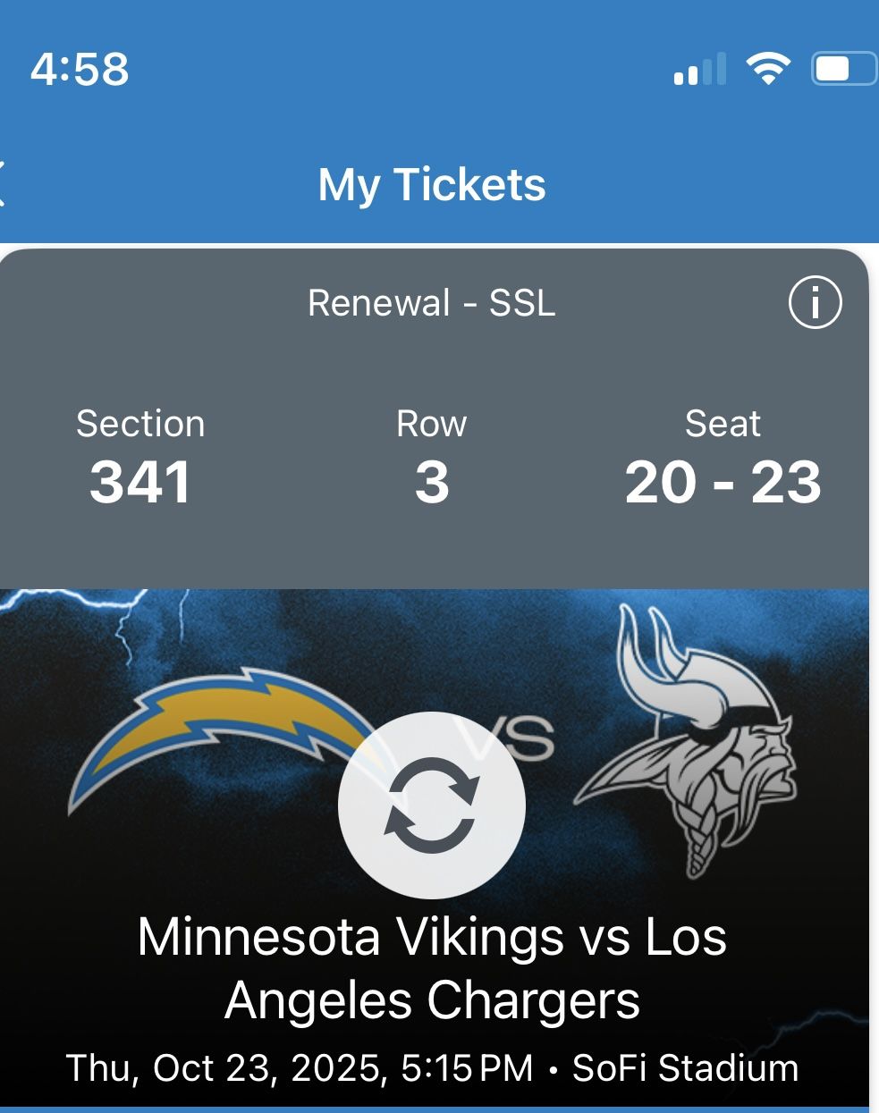 Chargers VS Vikings