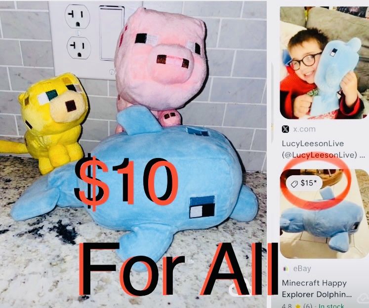 $10 Minecraft Bundle of Plushies in great condition