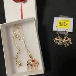 Gold Plated Necklace  Set  $27