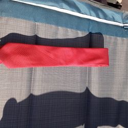 George Mens Necktie Solid Red 100% Silk Tie 