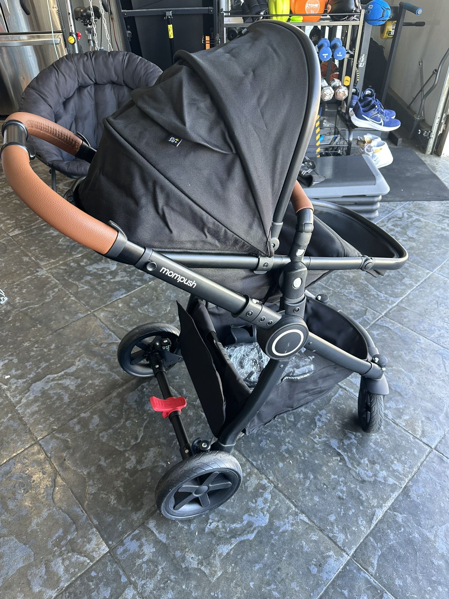 Mom push stroller