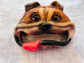 Vintage Bulldog Face Ashtray