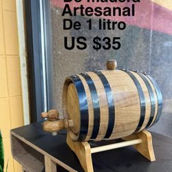 Barrilitos Artesanales Para Bebidas De Madera 1 Litro