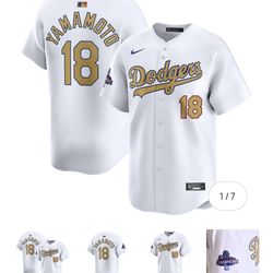 Gold Yamamoto Dodger jersey