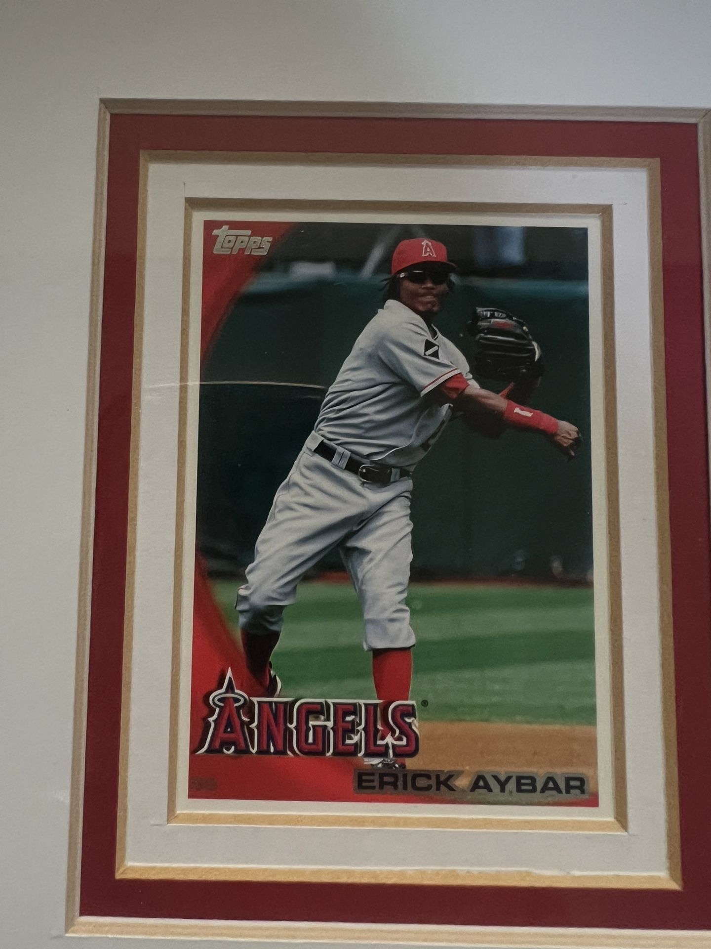 Framed Anaheim Angels' victory in the 2002 World Series: