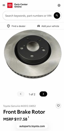 Toyota OEM Front Brake Discs