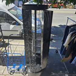 Retail Turnable Showcase Metal Shelf For Small Items | 72in H, 24in Wide