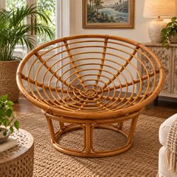 Rattan Papasan Chair Frame Vintage Pier One
