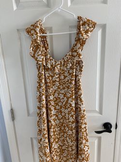 Yellow off the shoulder dress