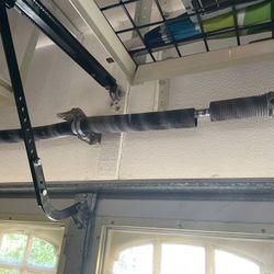 Overhead Garage Door Spring Opener Off Track And Parts Adjustment Replace 