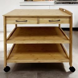 Watter bamboo kitchen cart