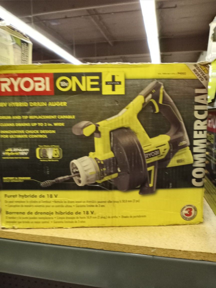 RYOBI ONE 18V HYBRID DRAIN AUGER (TOOL ONLY)