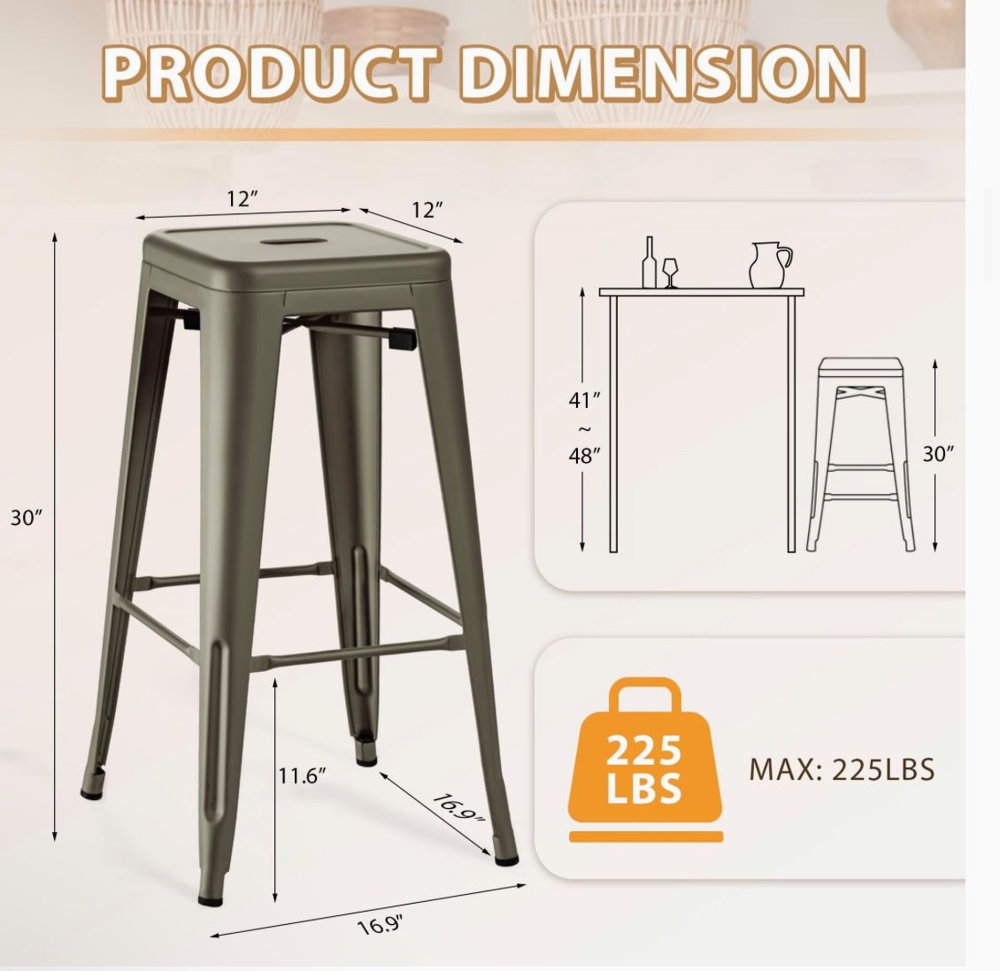 METAL BAR STOOLS