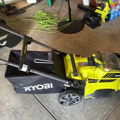 Ryobi lawn Electric Lawn Mower 40v And Trimmer 