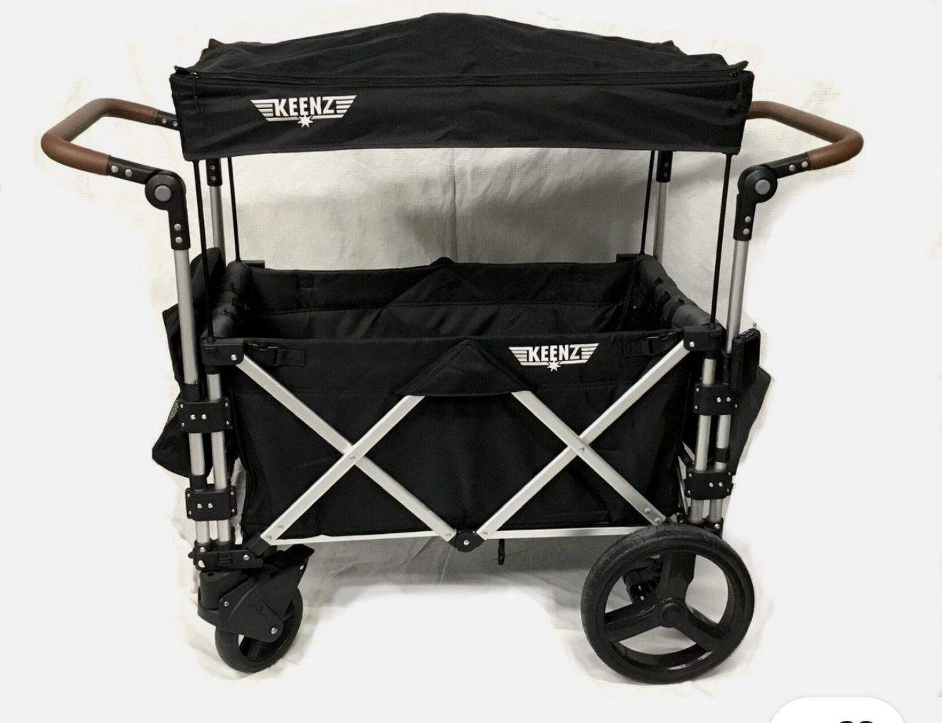 Keenz The Original 7S 2 Passenger Stroller Wagon Black With Canopy