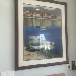 Beautiful Boat Picture Huge With Frame And Matte