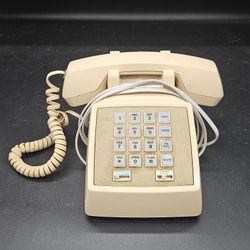Vintage AT&T Corded Push Button Table Desk Telephone Landline (contact info removed)61
