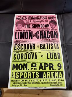 Rare Chacon vs Limon 2 , On Site Poster