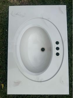 White Cultured Marble Single Sink