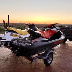 2022 and 2007 SeaDoo with Aluminum Trailer. 