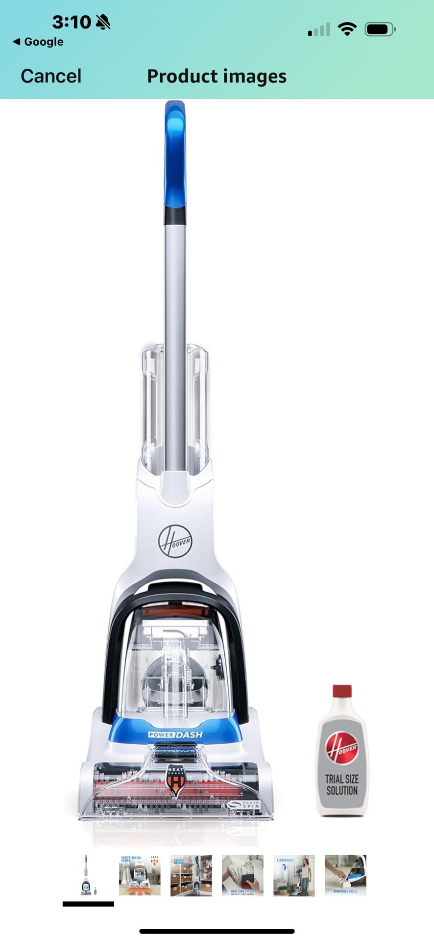 Hoover PowerDash Pet Compact Carpet Cleaner Machine, Carpet Shampooer, Lightweight, Powerful Pet Stain Remove