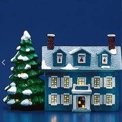Brand New RETIRED 1988 DEPT 56 SNOW VILLAGE WILLIAMSBURG HOUSE W LIGHTCORD BNIB NEVER USED OR DISPLAYED 
