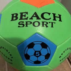 Beach Sport Official Soccer Stitched Ball Size 5 Used Like New 