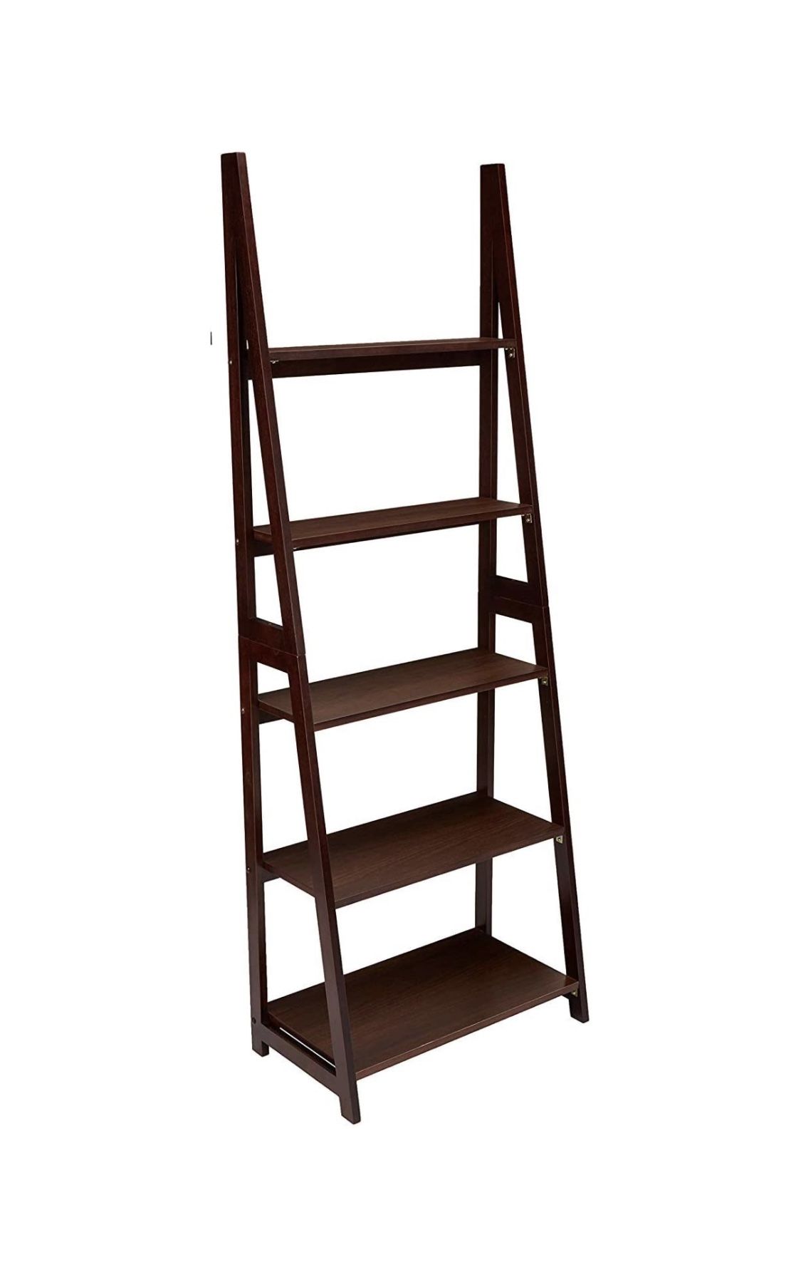 Brand New 5 Tier Ladder Shelf Closet Desk Stand In Espresso Color