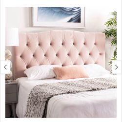 Wayfair SAFAVIEH Axel Tufted Headboard - Blush - Queen