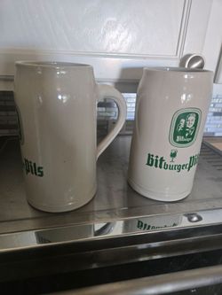 Bitburger 1 liter mugs