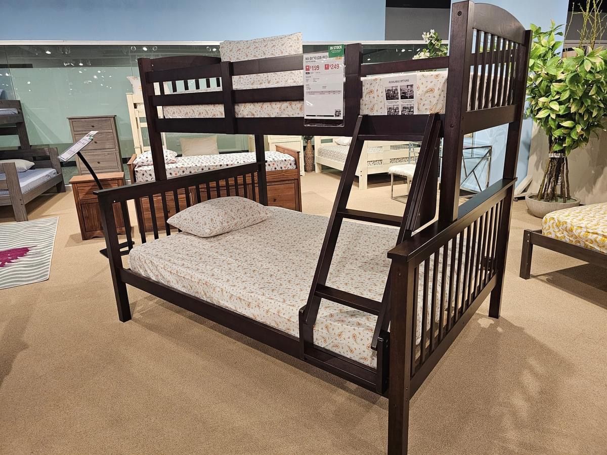 Solid Wood Twin Full Bunk Bed
